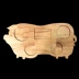 Toàn bộ bữa tiệc cừu Elm Elm hình con lợn hình con bò hình con chó bằng gỗ phân vùng - Tấm khay trà gỗ chạm khắc Tấm