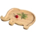 Hình dạng động vật khay ngỗng vịt hình hình gỗ sồi rắn tấm tròn khay cao su gỗ tấm trái cây bằng gỗ với máng - Tấm khay gỗ decor Tấm