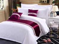 Khách sạn khách sạn khăn trải giường chính xác cao đổ vải giường cờ góc hiện đại tối giản phong cách giường cuối giường khăn trải giường