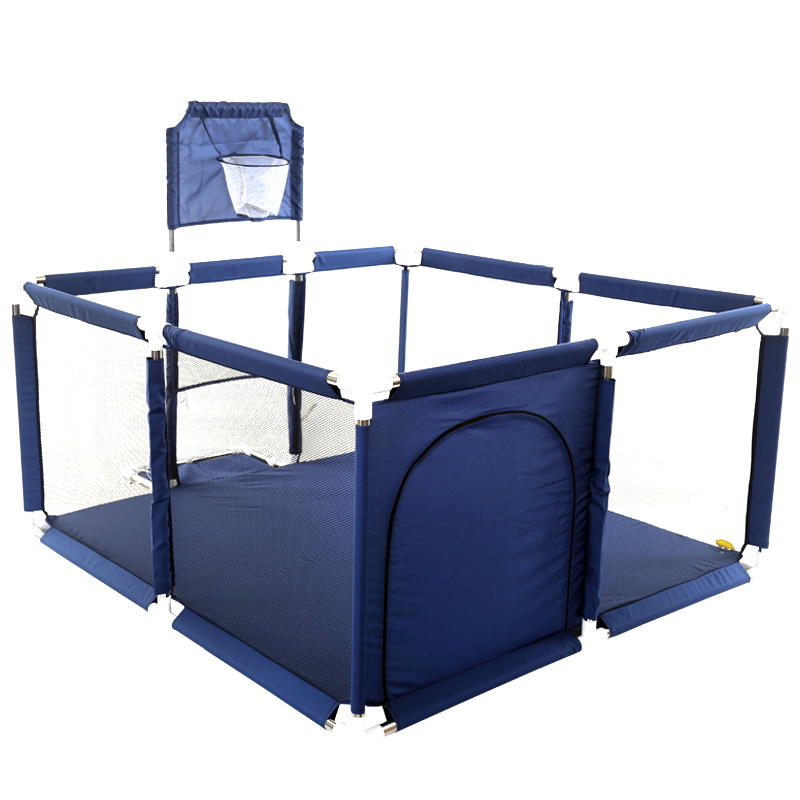 Four Sides 1.2X1.2m + Full Basket + Shooting + Giftschildren game enclosure Protective fence baby baby indoor Fall prevention household RIZ-ZOAWD Creeping mat security Learn to walk fence