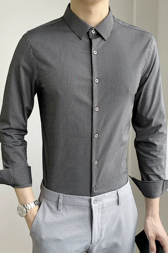 Рубашка, трендовый пиджак классического кроя для отдыха, осенняя, коллекция 2021, длинный рукав
