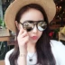 2018 mới hộp lớn nữ thủy triều lady dù để che nắng sunglasses dài mặt tròn mặt hoang dã chống nắng chống uv kính mát Kính râm