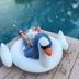 Lớn màu trắng ngỗng trẻ em bơi vòng núi bé con inflatable dày đôi chỗ ngồi cậu bé cô gái 1-3-6 tuổi phao tắm cho trẻ em Cao su nổi