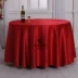 Khách sạn sang trọng khăn trải bàn tùy chỉnh vòng dày đỏ satin đám cưới tiệc hội nghị khăn trải bàn bàn tiệc vải - Khăn trải bàn