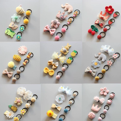 Милая заколка для волос, шпильки для волос, резинка, комплект, декор