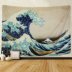 Văn học ins bạt vải trang trí phong cách Nhật Bản sóng phong cách Nhật Bản phong cách đơn giản nhà tấm thảm giải trí nghệ thuật Tapestry