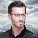 Ультра -светлые половины очки стекла с готовым продуктом Myopia Glases мужской обороны Blu -Ray Flat Light Goggles Изменение глаз миопий