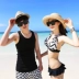 2019 đích thực bikini mới cặp đôi áo tắm bãi biển kỳ nghỉ đầm ngực lớn ngực nhỏ bikini nữ áo tắm - Vài đồ bơi