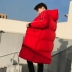 Bông nam dài phần mùa đông mỏng xuống áo khoác bông thủy triều vài bông áo khoác sinh viên Hàn Quốc dày áo bánh mì quần áo