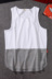 Thủy triều ban đầu thương hiệu mồ hôi vest người đàn ông mùa hè màu khâu cổ tròn lỏng bông vest tay t- shirt tay áo vest Áo vest cotton