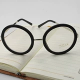 Retro Black Frame Myopia Big Frame Glasses Женская круглая корейская версия круглая рамка Большая круглая лицо леопардовые очки рамы женская доска полная рамка