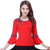 Летний танцующий костюм, короткий рукав, для среднего возраста