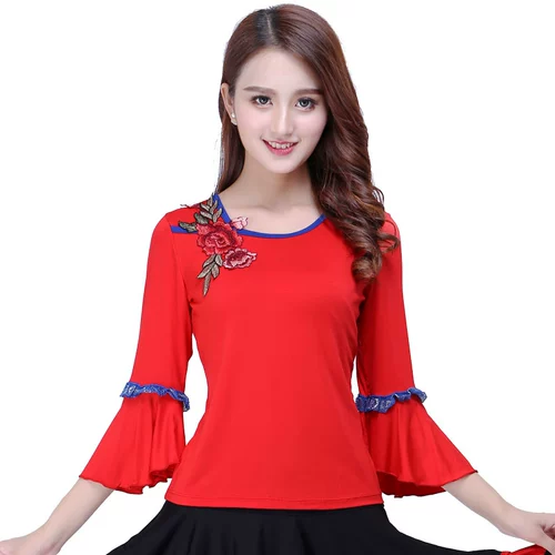 Летний танцующий костюм, короткий рукав, для среднего возраста