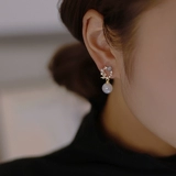 Изысканные маленькие клипсы, дизайнерские серьги, без проколов ушей, кошачий глаз, изысканный стиль