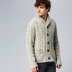 InPark Mỹ nam retro thô giá trị xoắn dày len cổ điển màu xanh lá cây trái cây cổ áo cardigan áo len áo len
