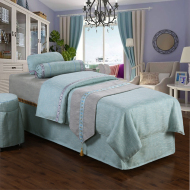 Cao cấp linen vẻ đẹp trải giường bốn bộ massage giường bìa vẻ đẹp duy nhất giường bìa màu xám vật lý trị liệu giường bìa có thể được tùy chỉnh