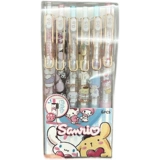 Брендовый мультяшный комплект, высококачественная черная ручка-роллер для школьников, 6 шт, 0.5мм