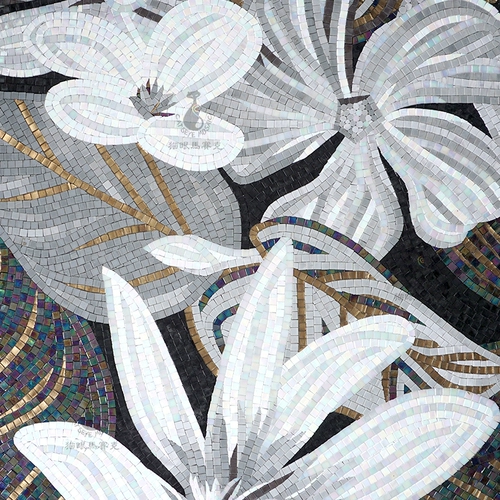 Кошачья глаз лотос стеклянный мозаичный крыльцо квадратный квадрат