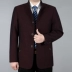 Mùa xuân trung niên áo khoác nam nút áo cổ áo cổ áo trung niên kinh doanh bình thường mùa xuân và áo khoác mùa thu áo khoác kaki Áo khoác