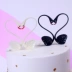 Net đỏ ngày lễ tình nhân Trung Quốc lãng mạn cặp vợ chồng thiên nga đen và trắng trang trí bánh sinh nhật chủ đề bánh nướng trang trí - Trang trí nội thất