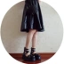 Thời gian trong cửa hàng Harajuku miếng bọt biển bánh đầu lớn giày nữ đẹp trai chéo quai nêm giày cao tối hollow giày Giày cao gót