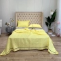 Mẫu phòng gạc cotton mùa hè mát mẻ là màu vàng sáng thuần khiết chăn bông tăng 2,3 trải giường ba mảnh - Trải giường thảm trải giường