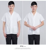 Лето-тонкий стиль детского сада столовая, кухонная рабочая одежда для мужчин и женщин, униформа с короткими рукавами, одежда белого шеф-повара