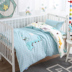 Mẫu giáo chăn ba mảnh trẻ em mùa hè giường cũi quilt cover cotton nap là sáu bộ mền Bộ đồ giường trẻ em