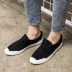 Giày vải nam màu đen thoáng khí bàn đạp thông thường cũ Giày vải Bắc Kinh nam giới phiên bản Hàn Quốc của xu hướng giày lười khử mùi Plimsolls