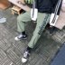 Ins quần siêu cháy loáng loang lổ quần yếm nam thương hiệu thủy triều thẳng bf gió chân rộng quần Harajuku chín quần quần áo nam hàng hiệu Crop Jeans