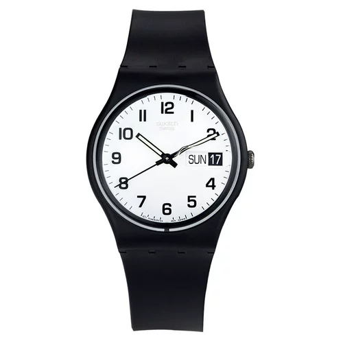 Swatch, черные мужские часы подходит для мужчин и женщин, силикагелевые водонепроницаемые парные часы для влюбленных