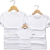 Tùy chỉnh diy in ảnh cha mẹ và con các cặp vợ chồng lớp mẫu giáo quần áo in logo cotton ngắn tay T-Shirt class reunion