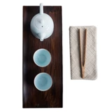 Вэнь сказал | Тяжелый бамбук -квадратный чайная тарелка Гуайфеи Тень Зеленый чай набор японского в стиле сухой чай