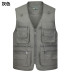 Áo vest nhiều túi nam áo khoác cotton cho bố mặc vest khô nhanh câu cá ngoài trời chụp ảnh vest mùa xuân và mùa thu ao ghi le Áo vest cotton