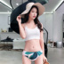 Đồ bơi nữ bikini ba hoặc bốn bộ thép hỗ trợ cặp đôi đồ bơi váy chia góc bảo thủ quần đi biển mùa xuân nóng - Vài đồ bơi 	đồ đôi maxi đi biển Vài đồ bơi