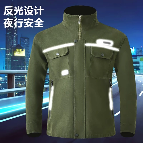 Хлопковый износостойкий демисезонный комбинезон, осенний сезон, защита от ожогов