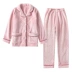 Mùa thu và mùa đông mô hình đồ ngủ lông cừu san hô mô hình phụ nữ mùa đông Nhật Bản ngọt ngào dễ thương dịch vụ nhà rộng áo rộng hai mảnh - Bộ Pajama