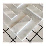 Белая мраморная мозаика на стену, 3D, ископаемые