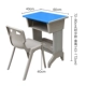 Национальный стандартный рабочий стол для средней школы+стул (Colormarks Color)