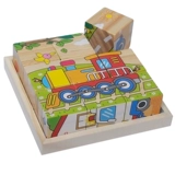 Деревянная головоломка для раннего возраста, трехмерный деревянный конструктор, интеллектуальная игрушка, в 3d формате, 3-6 лет
