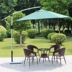 Đồ gỗ ngoài trời ô dù ngoài trời bảng và ghế kết hợp cà phê vườn giải trí ghế wicker ba năm mảnh phù hợp với với ô mặt trời Bàn ghế ngoài trời / sân
