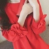 Quần áo bà bầu mùa thu mới phiên bản Hàn Quốc của những chiếc áo rộng kích cỡ áo sơ mi chạm đáy áo cotton cho bà bầu