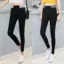 Quần legging hè 2019 mới mặc phiên bản Hàn Quốc của quần chân bút chì co giãn là quần cạp cao màu đen - Quần tây thường