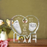 Детские отпечатки рук и ног, индивидуальный сувенир для новорожденных, детский браслет из кварца ручной работы