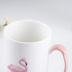 Flamingo với rơm cốc cà phê xương rồng cốc gốm cốc ăn sáng người lớn Hàn Quốc phiên bản của cốc nước ngọt nhỏ Tách