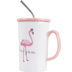 Flamingo với rơm cốc cà phê xương rồng cốc gốm cốc ăn sáng người lớn Hàn Quốc phiên bản của cốc nước ngọt nhỏ Tách
