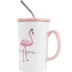 Flamingo với rơm cốc cà phê xương rồng cốc gốm cốc ăn sáng người lớn Hàn Quốc phiên bản của cốc nước ngọt nhỏ