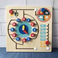 Детские познавательные часы, интеллектуальная игрушка для школьников с аксессуарами с рельсами, «сделай сам»
