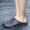 Đôi dép Baotou mùa hè Đôi giày thoáng khí Giày dép nam Giày đi biển Bọt mềm đế trắng Giày trắng y tá - Sandal