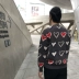 Ma Kết nam thu đông và áo len tình yêu nam lỏng lẻo Hàn Quốc chic lười biếng áo len dài tay áo thủy triều - Áo len Áo len